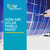 Image of a solar panel at a manufacturing