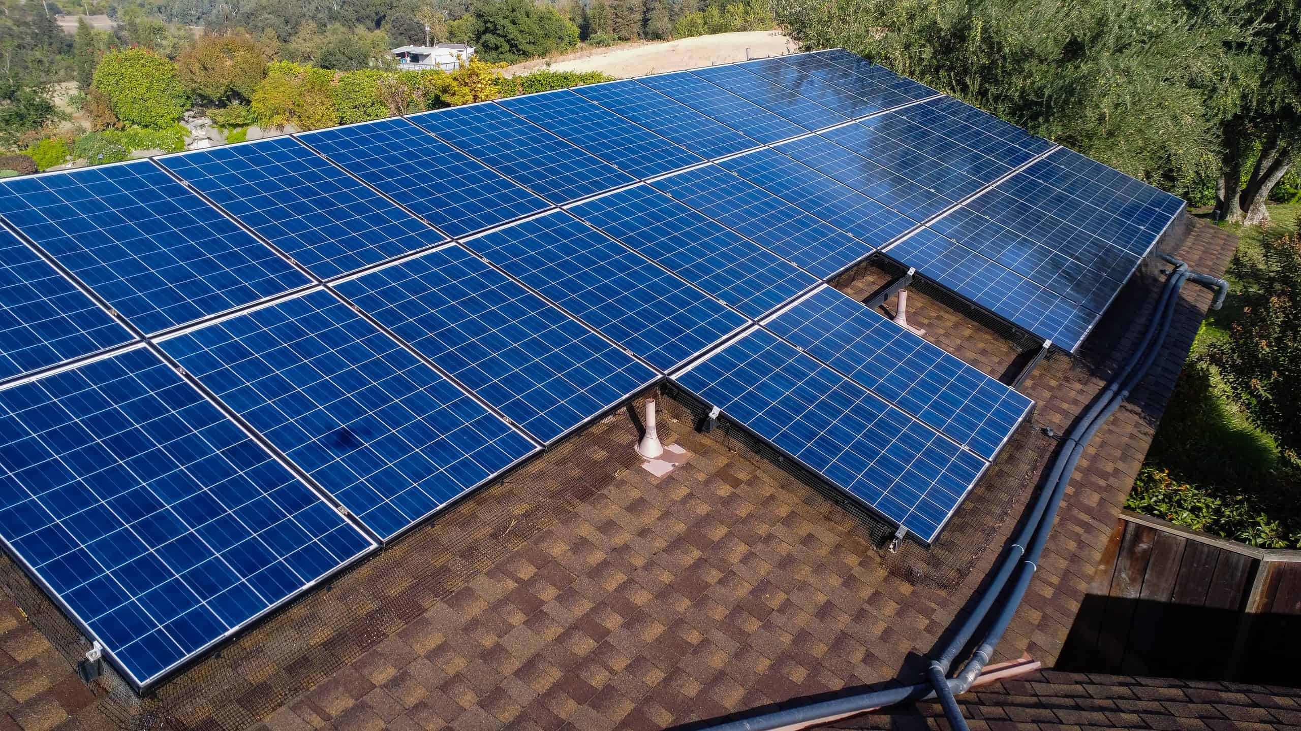 nice image of solar panels in action