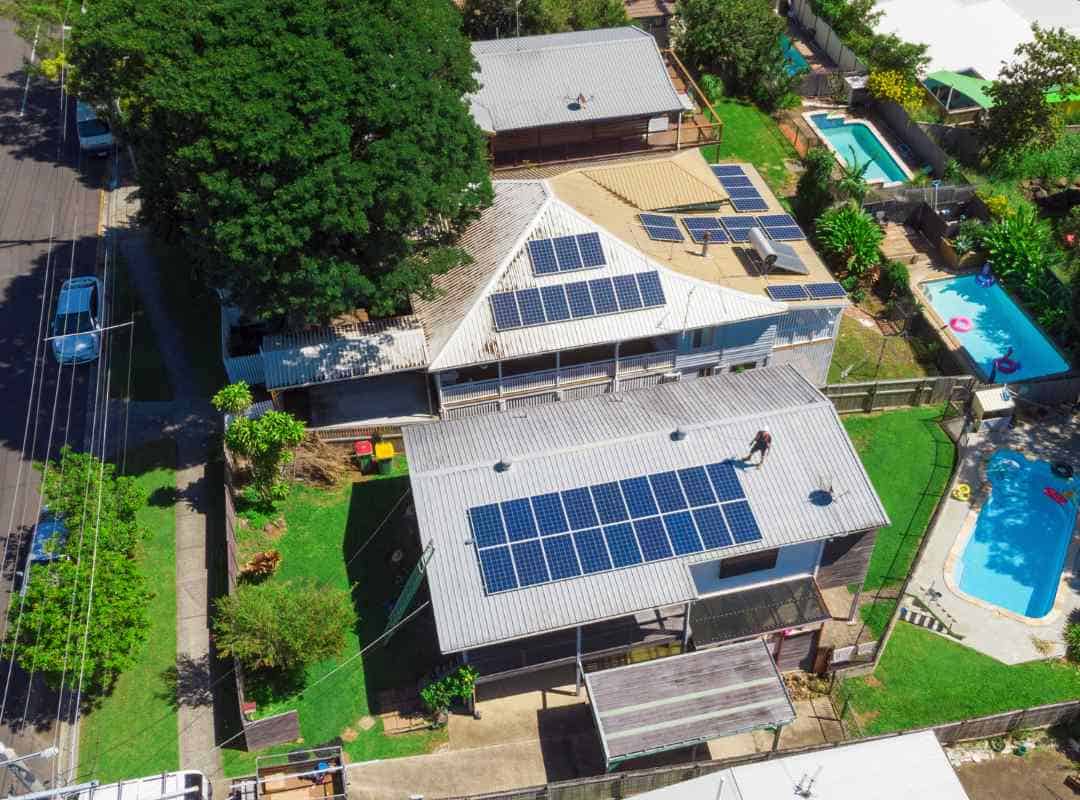 solar panels on roof of a house