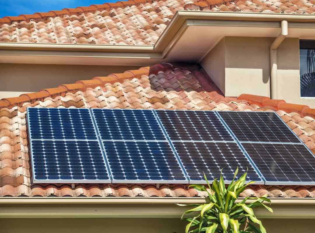 solar panels on roof of a house