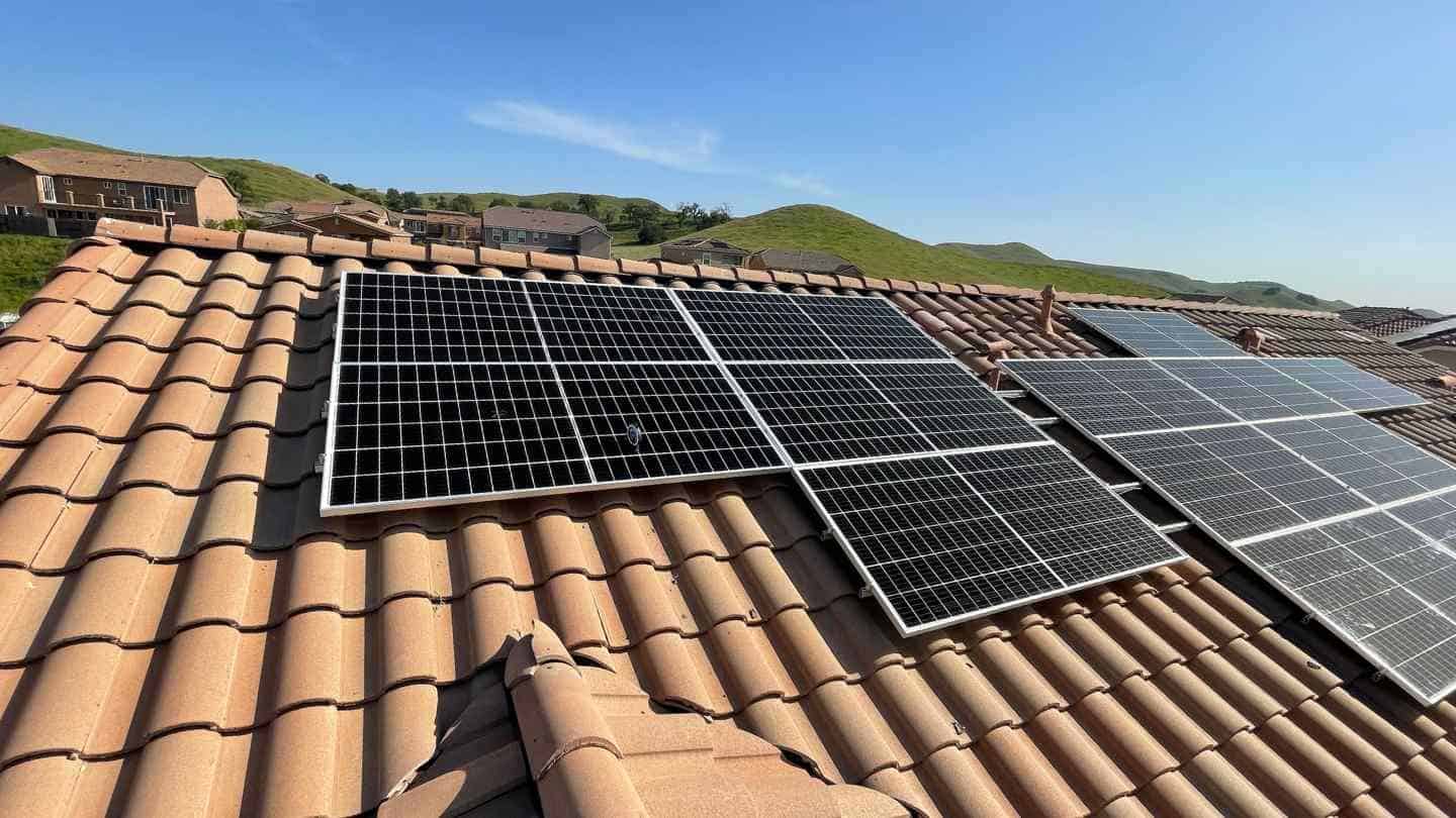solar panels on roof of a house