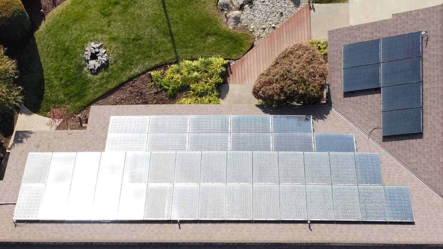 solar panels on roof of a house