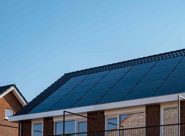 solar panel on roof of a house