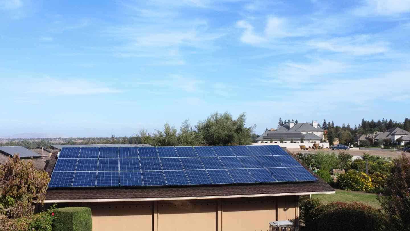 solar panels on roof of a house