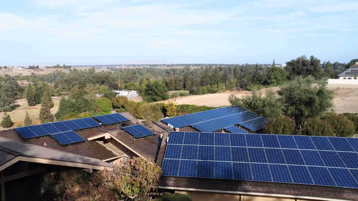 solar panels on roof of a house