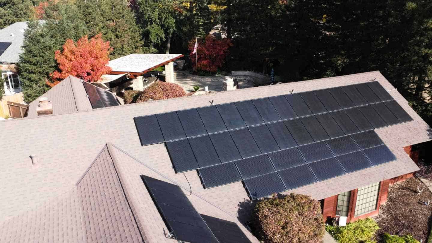 solar panels on roof of a house